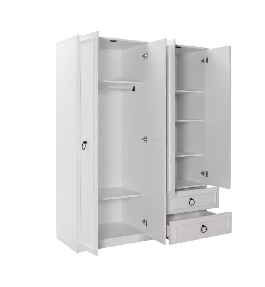 Armoire, blanc, panneau de particules mélaminé