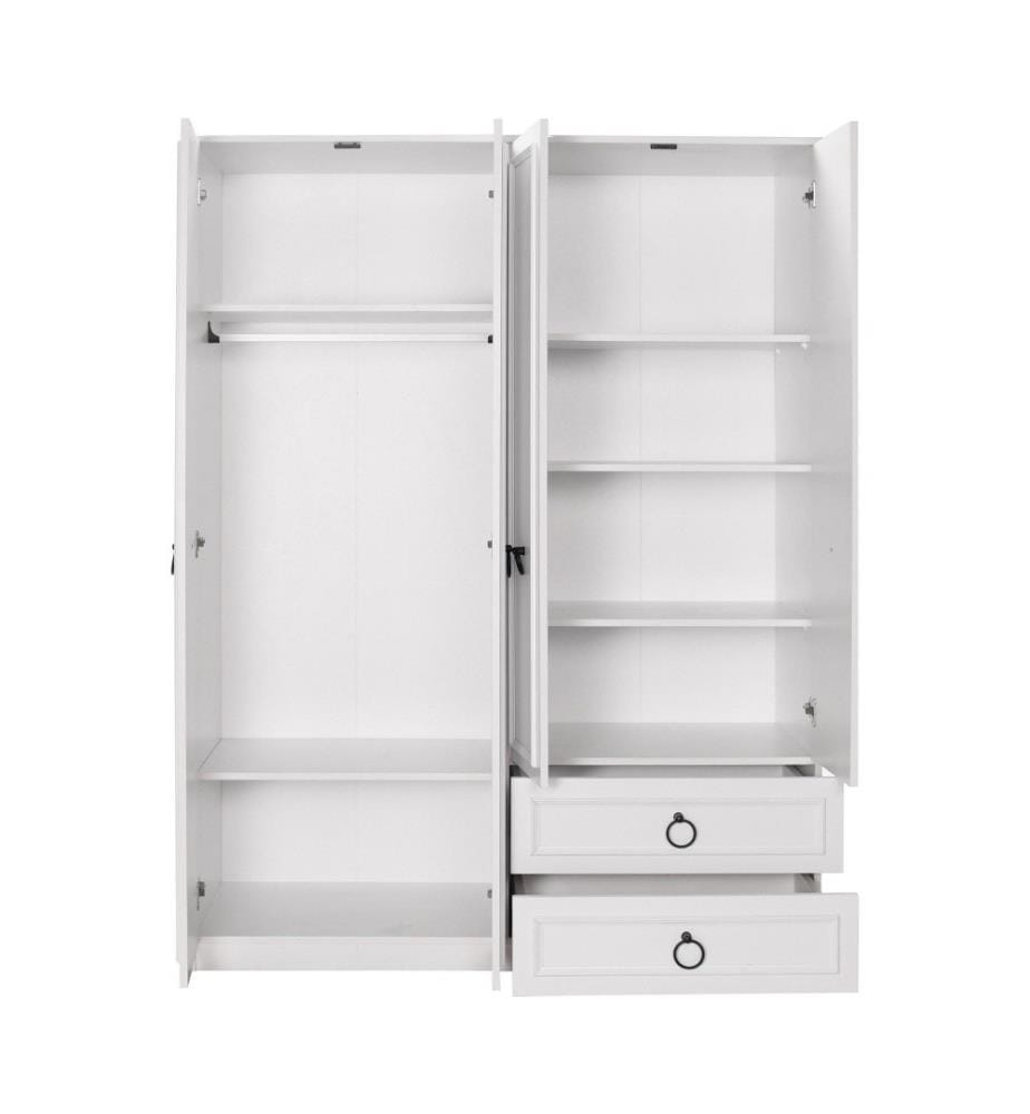Armoire, blanc, panneau de particules mélaminé