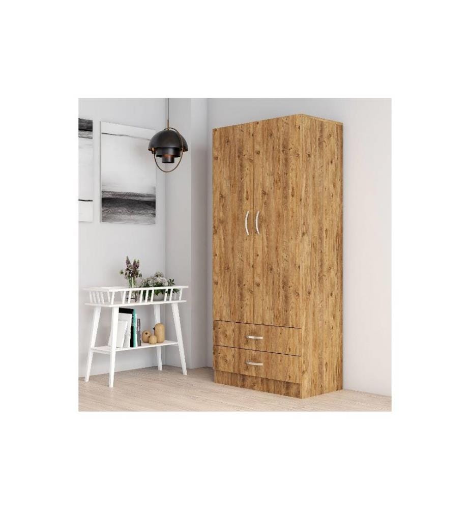 Kleiderschrank, Atlantische Kiefer, Melaminbeschichtete Spanplatte