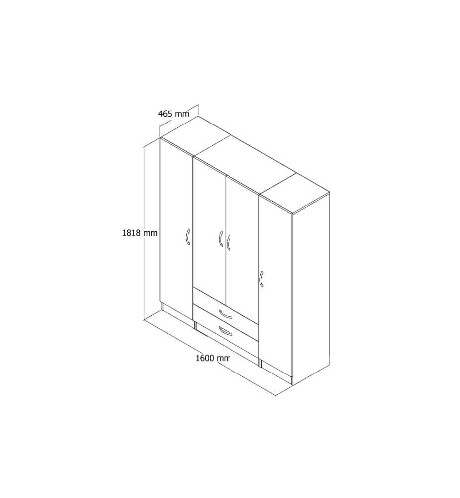 Armoire, pin atlantique, panneau de particules mélaminé