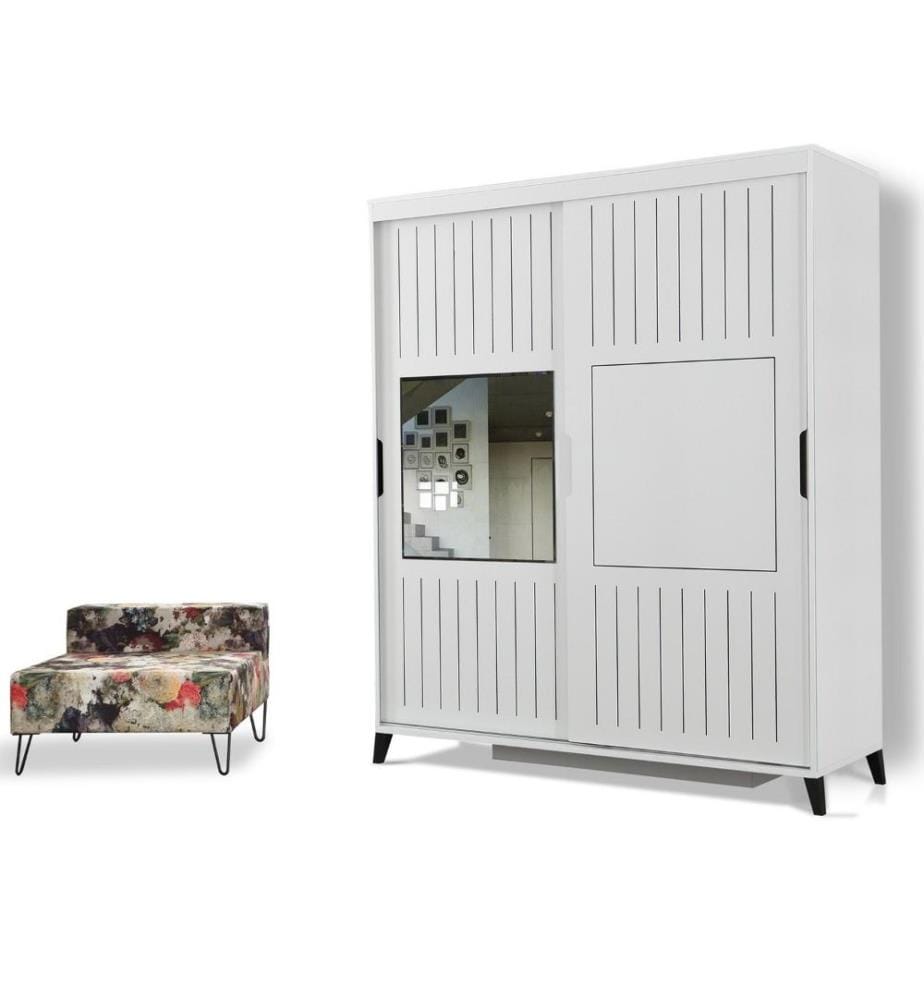 Armoire, blanc, panneau de particules mélaminé