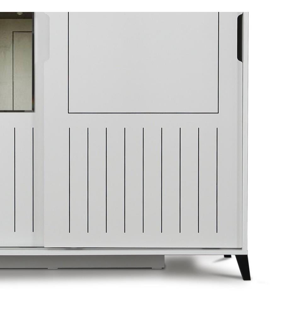 Wardrobe, White, Melamine Coated Particle Board