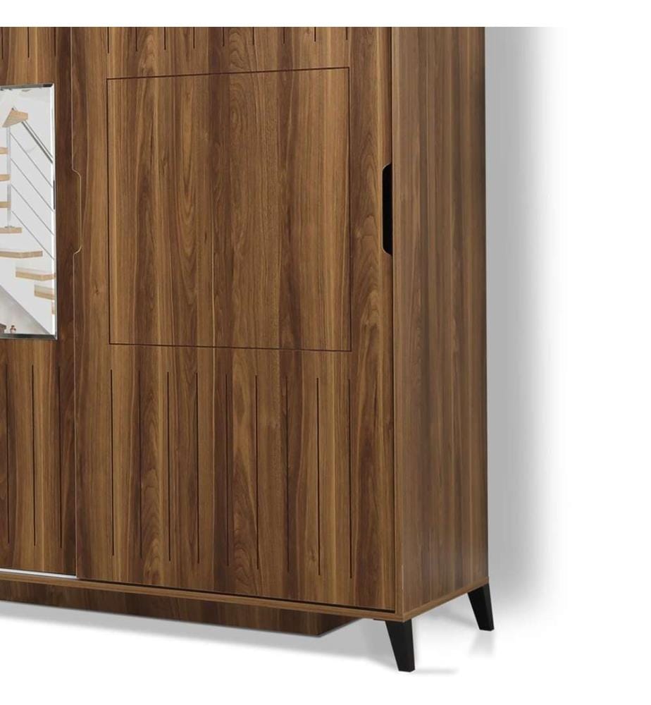 Wardrobe, Walnut, Melamine Coated Particle Board