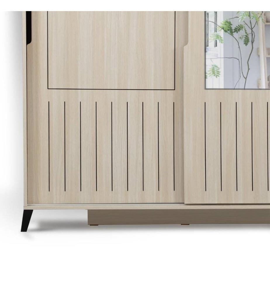 Armoire, chêne, panneau de particules mélaminé