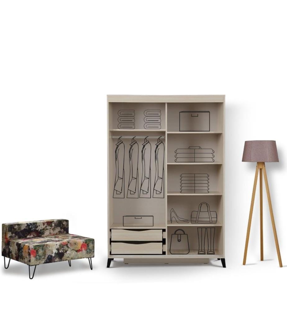 Armoire, chêne, panneau de particules mélaminé