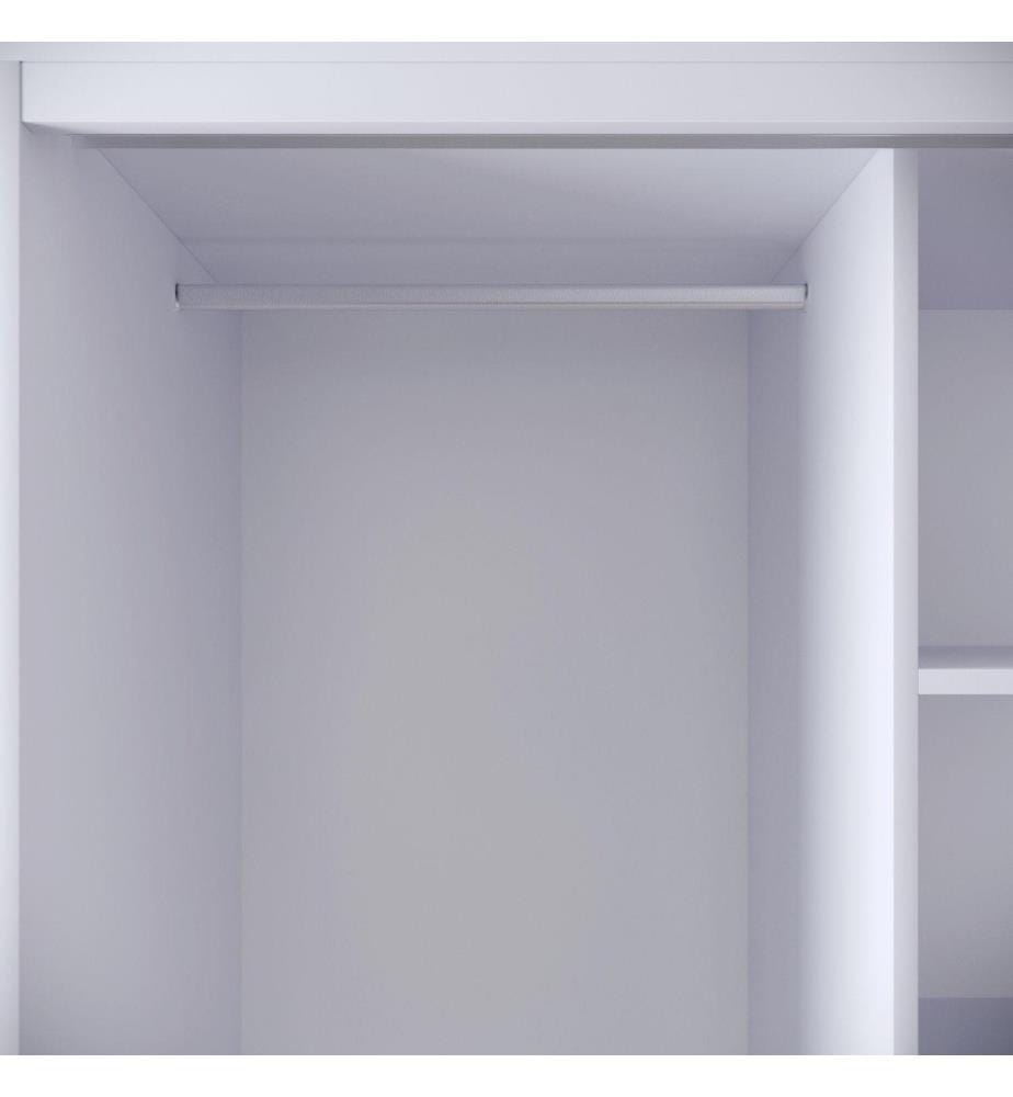 Armoire, Blanc Noir Or, Panneau de particules mélaminé