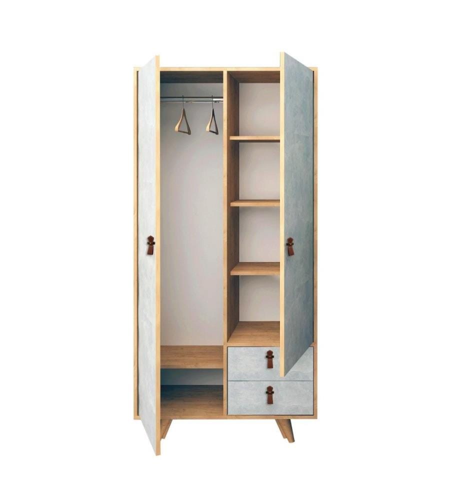 Armoire, chêne gris, panneau de particules mélaminé