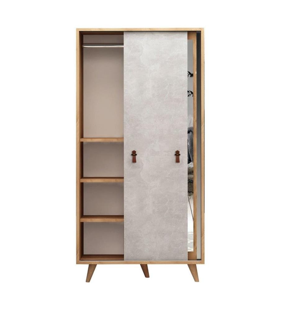 Armoire, chêne, panneau de particules mélaminé