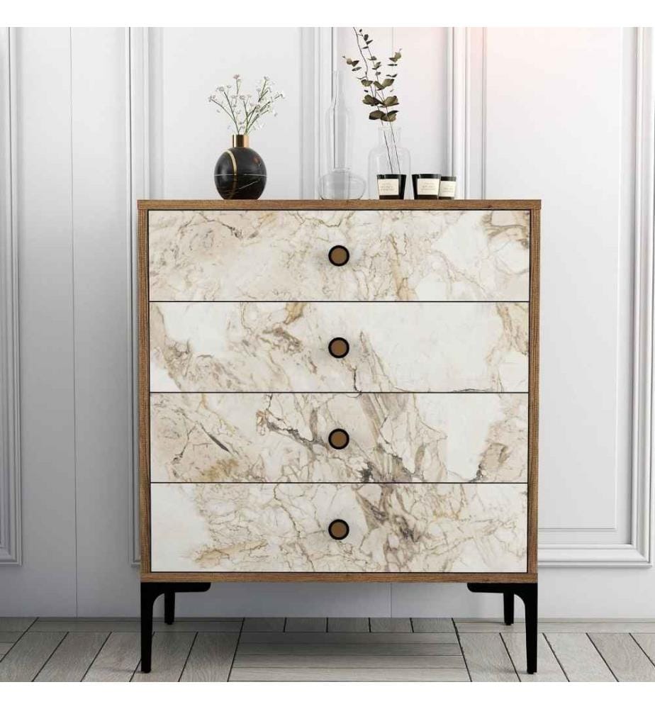 Commode, Noyer Blanc, Panneau de particules mélaminé