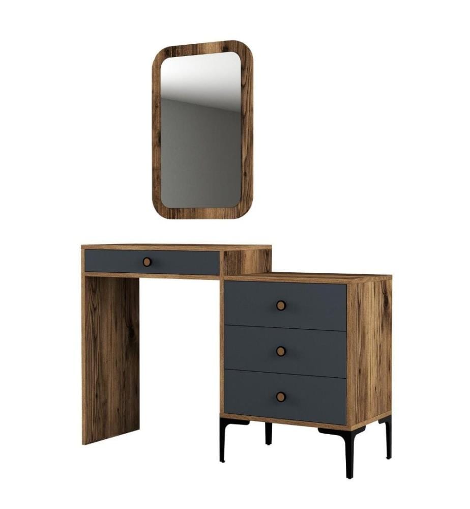 Commode, Noyer Anthracite, Panneau de particules mélaminé