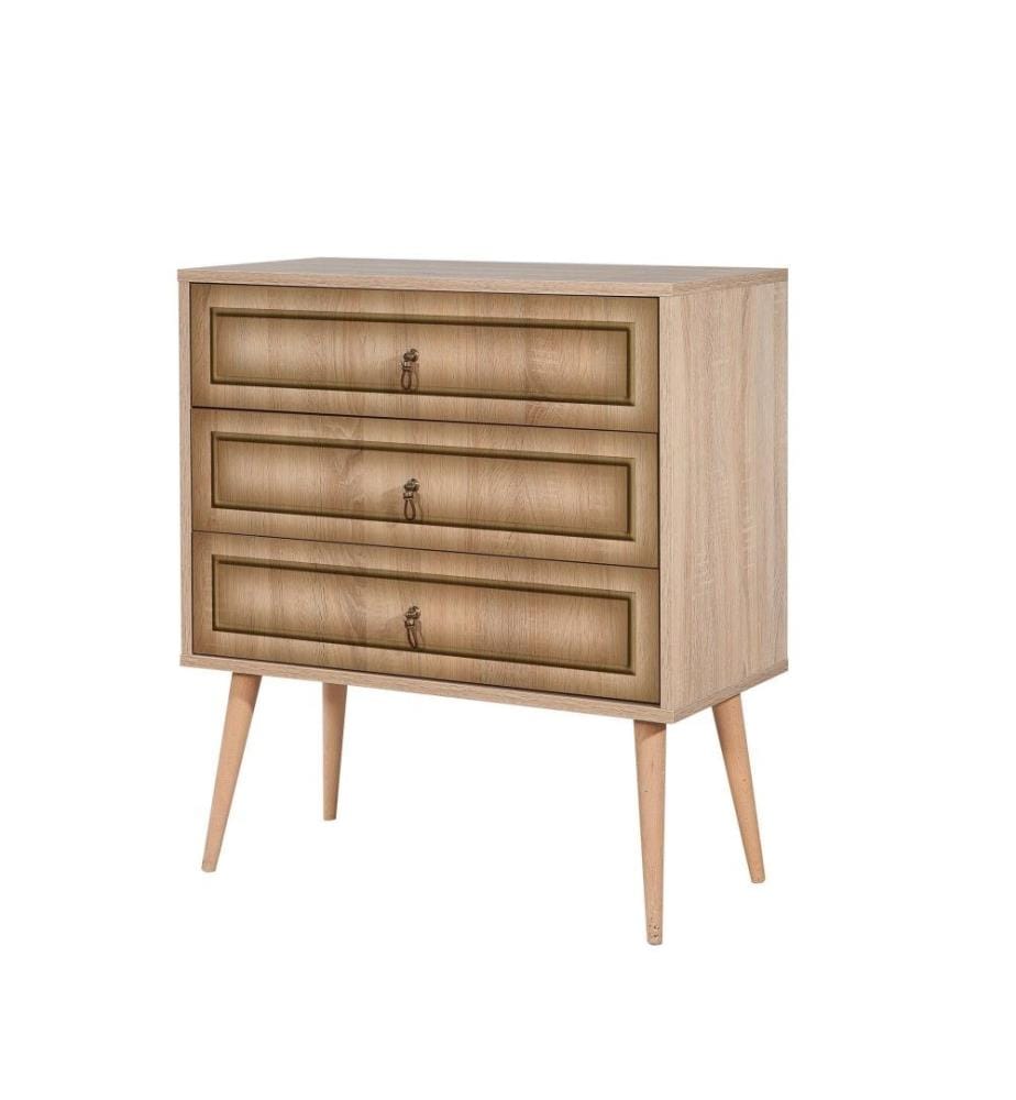 Commode, chêne Sonoma, panneau de particules mélaminé