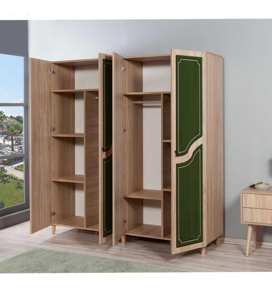 Kleiderschrank, Eiche Sonoma, Melaminbeschichtete Spanplatte