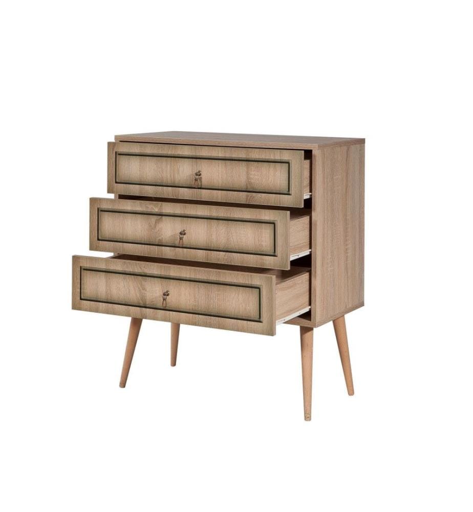 Commode, chêne Sonoma, panneau de particules mélaminé