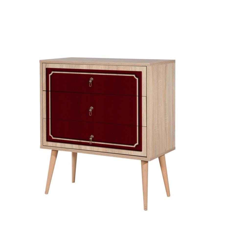 Commode, chêne Sonoma, panneau de particules mélaminé