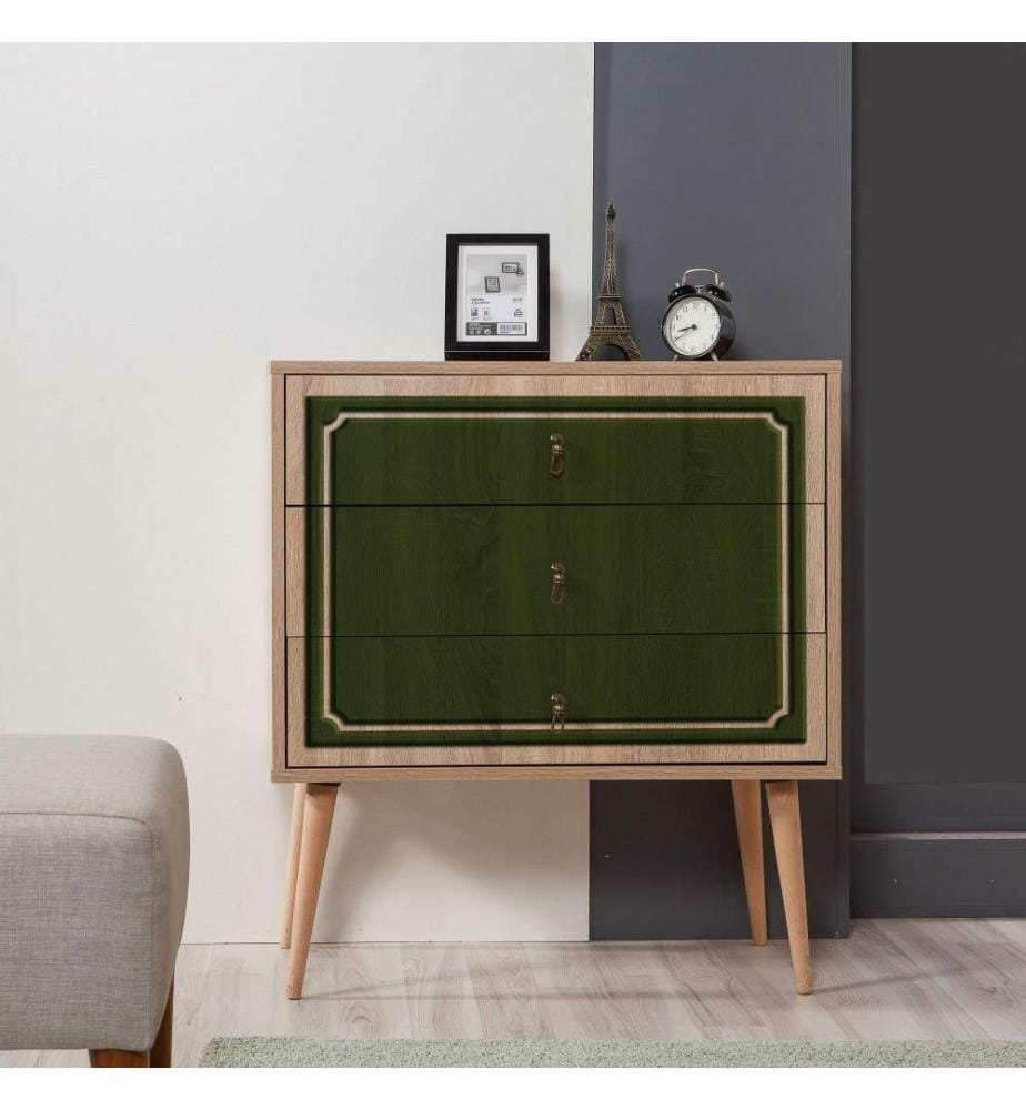Commode, chêne Sonoma, panneau de particules mélaminé