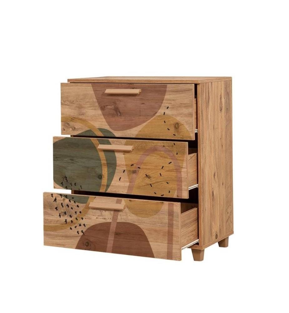 Commode, pin atlantique, panneau de particules mélaminé