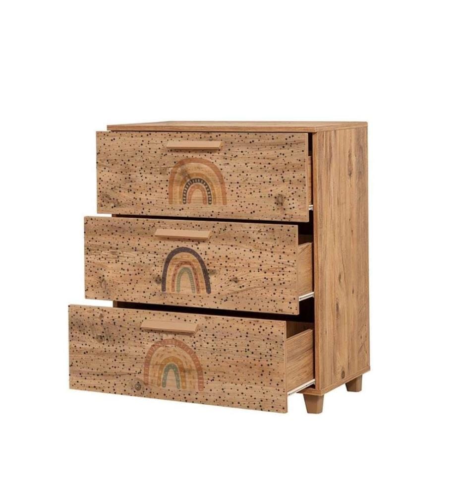 Commode, pin atlantique, panneau de particules mélaminé