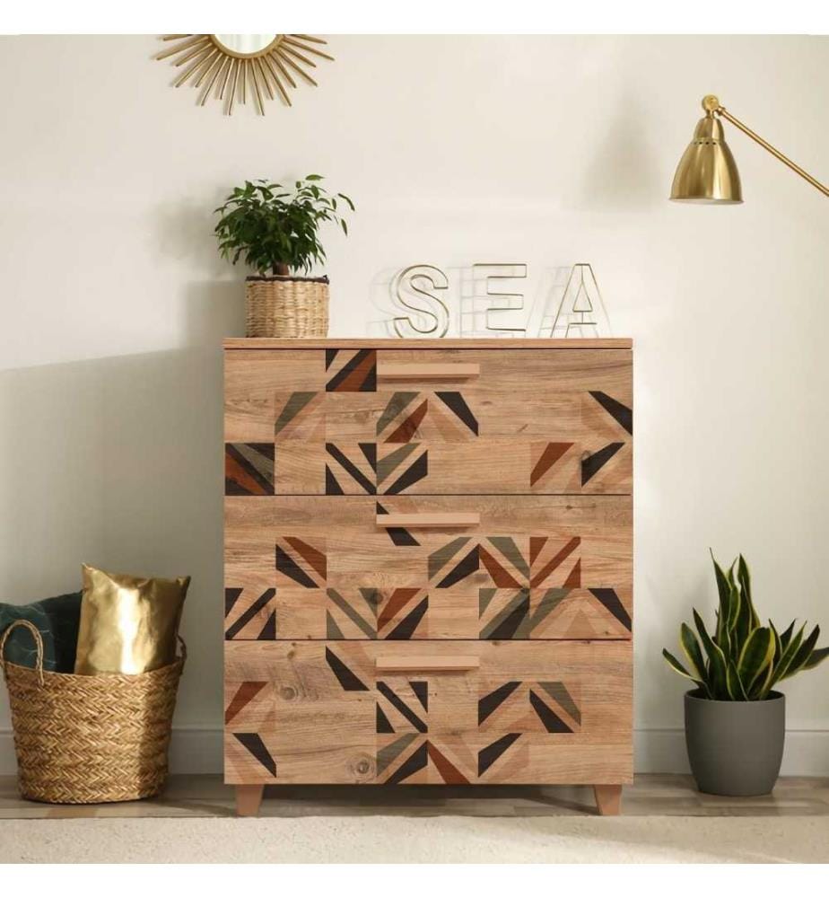 Commode, pin atlantique, panneau de particules mélaminé