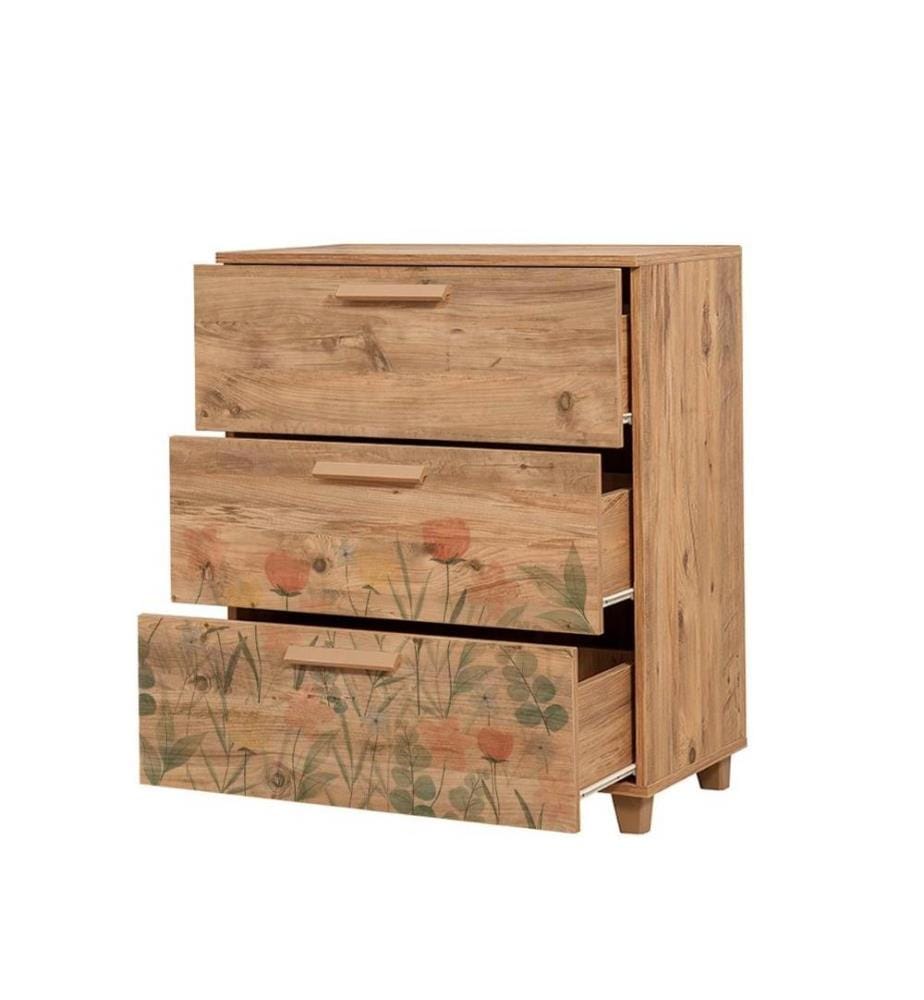 Commode, pin atlantique, panneau de particules mélaminé