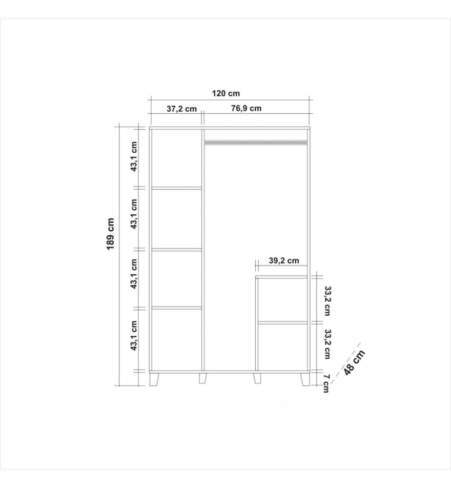 Armoire, pin atlantique, panneau de particules mélaminé