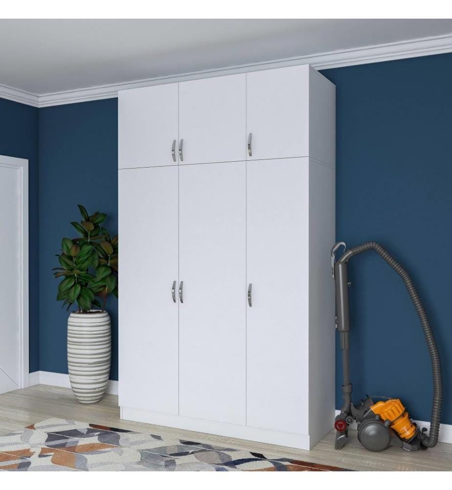 Armoire, blanc, panneau de particules mélaminé
