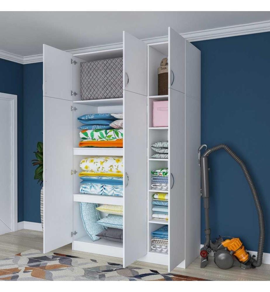 Armoire, blanc, panneau de particules mélaminé