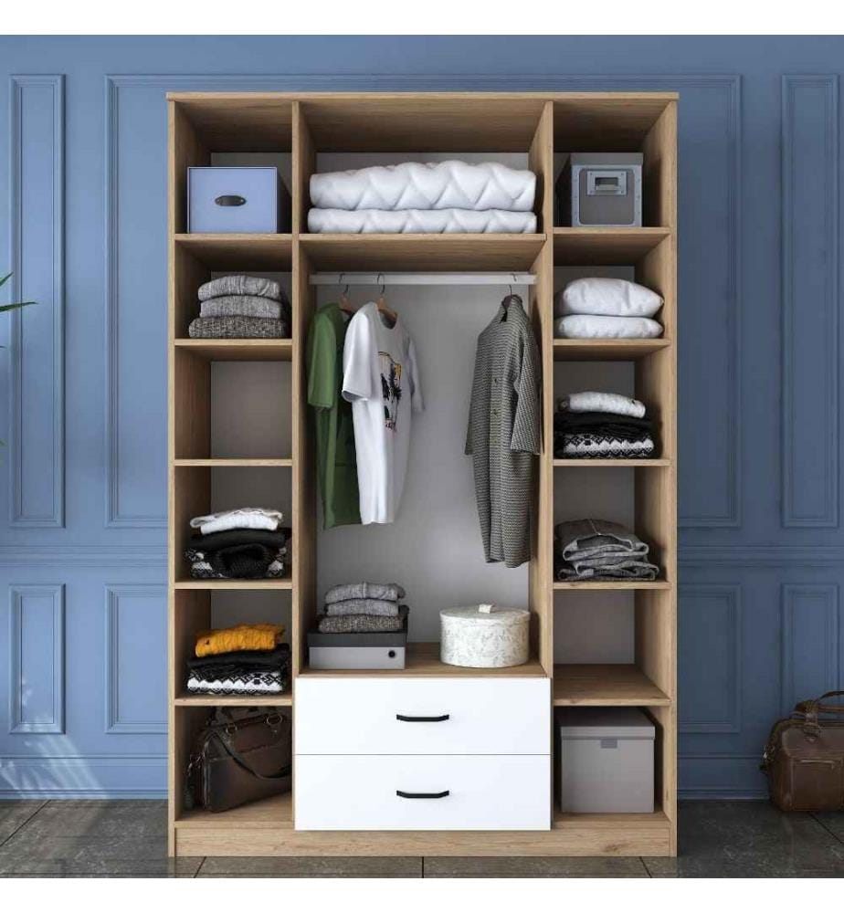 Armoire, noyer blanc, panneau de particules mélaminé