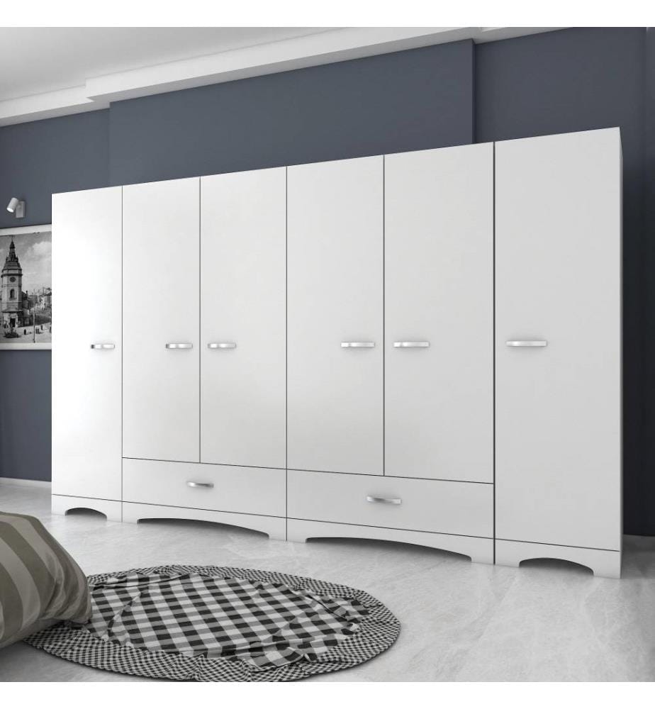 Armoire, blanc, panneau de particules mélaminé de qualité E1