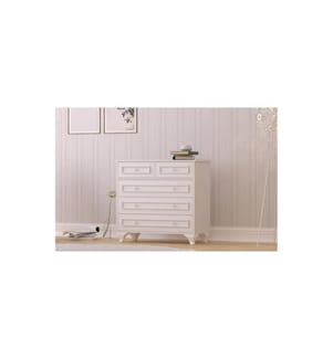 Cassettiera, bianco opaco, in truciolato di qualità E1 con rivestimento in melamina al 100%.