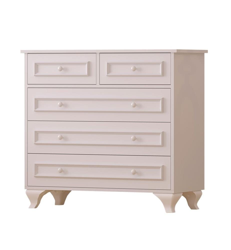 Dresser, Matte White, 100% MELAMINE COATED E1 QUALITY CHIPBOARD