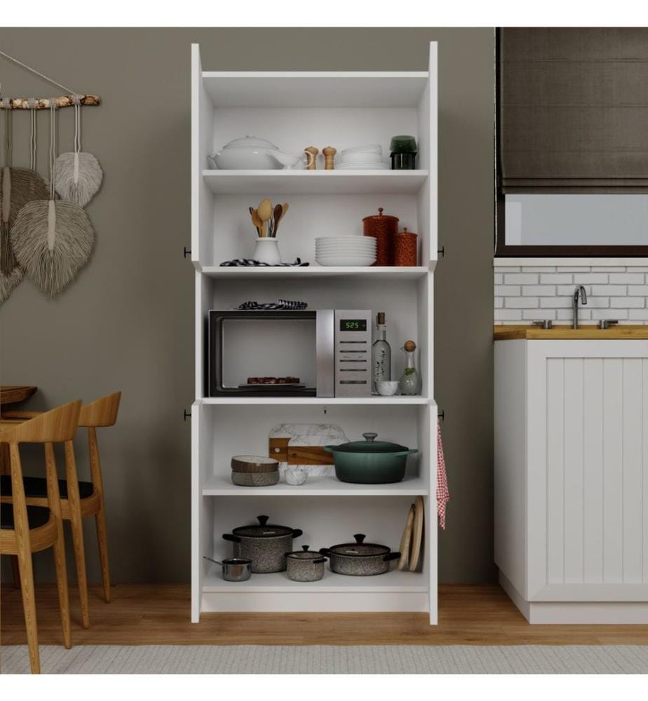 Mehrzweckschrank, weiss, 100 % melaminbeschichtete Spanplatte