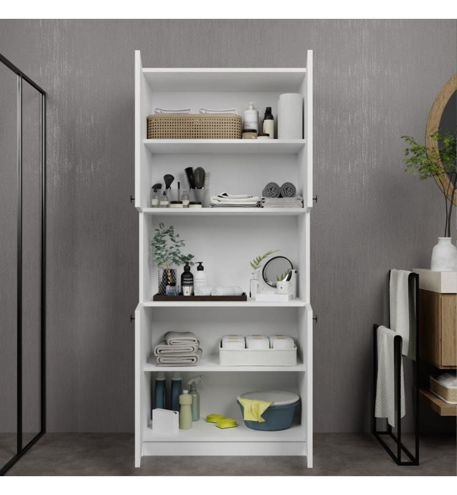 Mehrzweckschrank, weiss, 100 % melaminbeschichtete Spanplatte