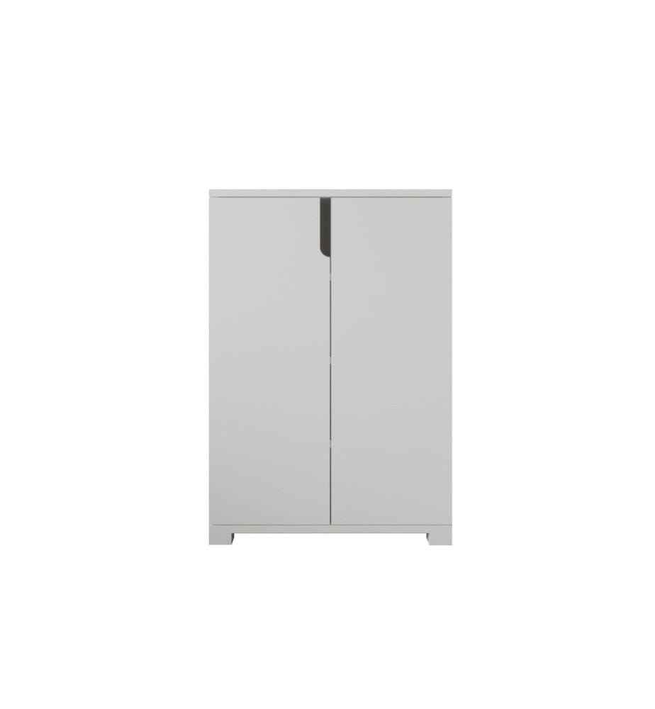 Armoire à chaussures, blanc, 100 % panneau de particules mélaminé