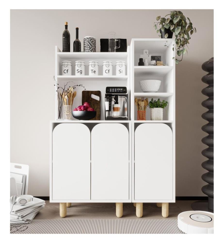 Armoire multi-usages, blanc, 100 % panneau de particules mélaminé