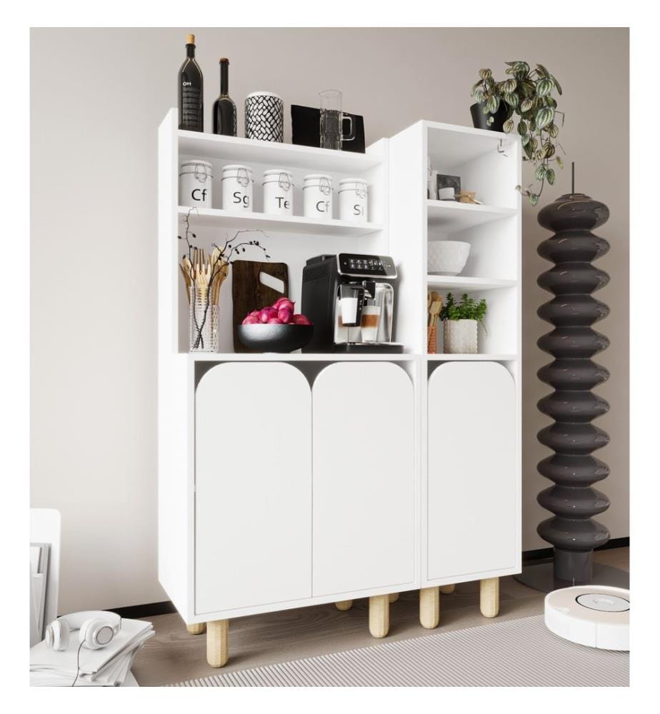 Armoire multi-usages, blanc, 100 % panneau de particules mélaminé