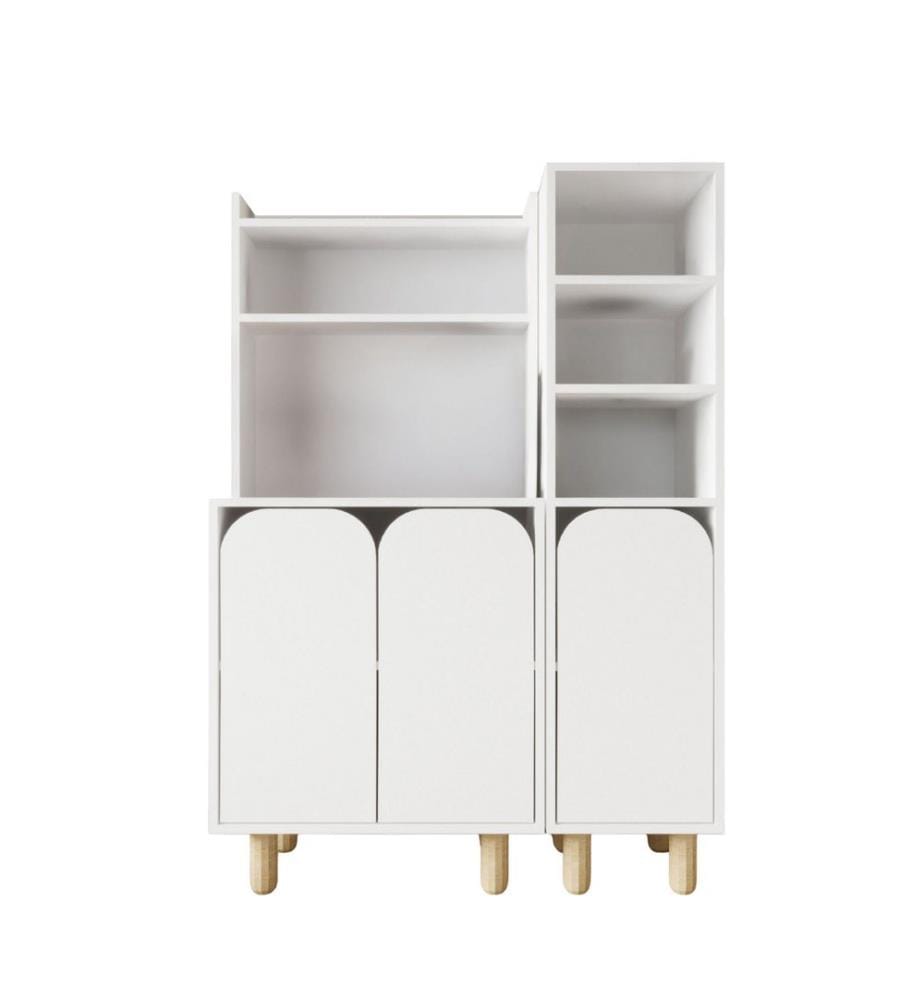 Armoire multi-usages, blanc, 100 % panneau de particules mélaminé