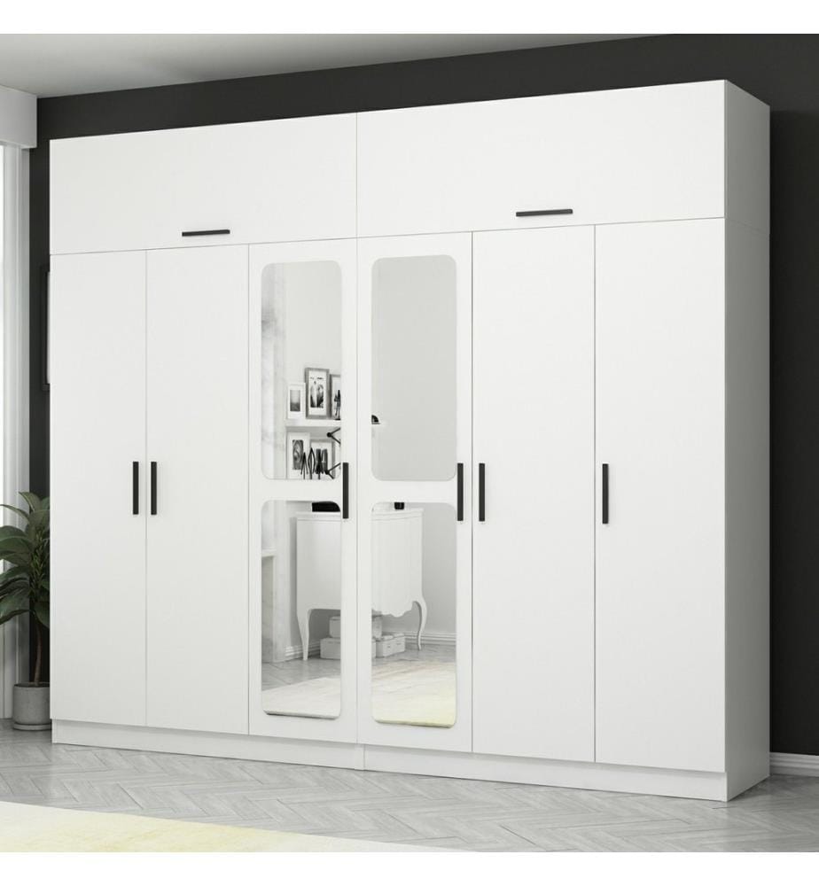 Armoire, blanc, panneau de particules mélaminé