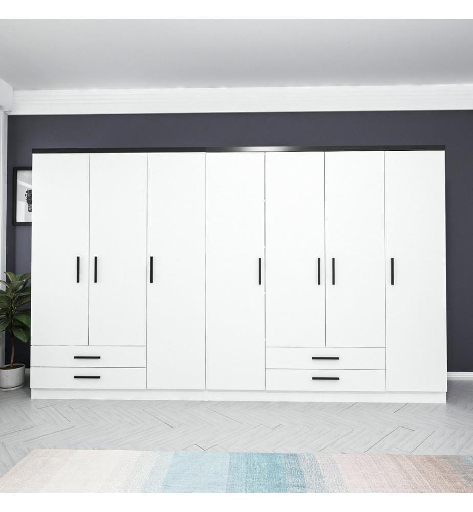 Armoire, blanc, panneau de particules mélaminé