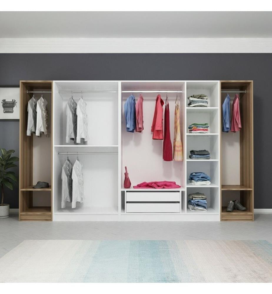 Armoire, noyer, 100 % panneau de particules mélaminé