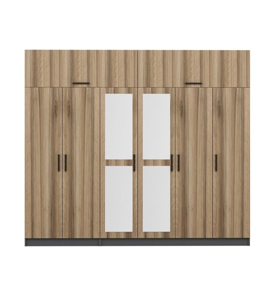 Armoire, noyer, anthracite, 100 % panneau de particules mélaminé