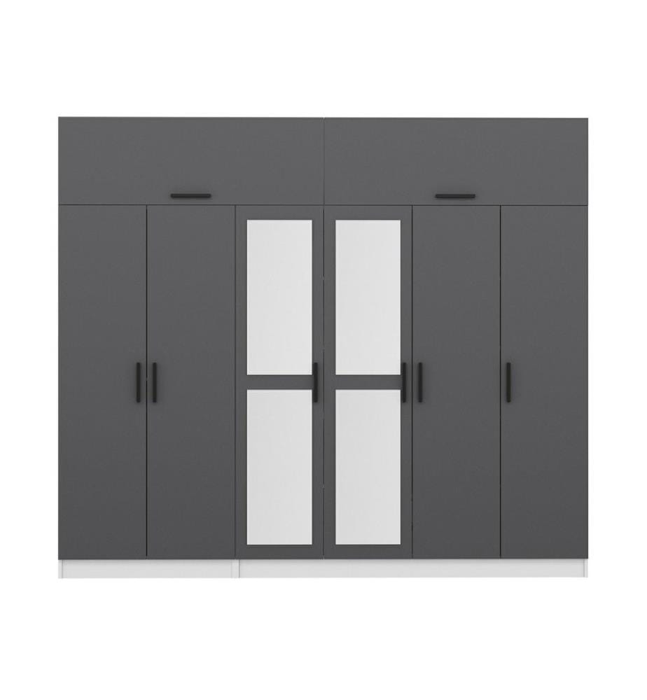 Armoire, anthracite, blanc, 100 % panneau de particules mélaminé