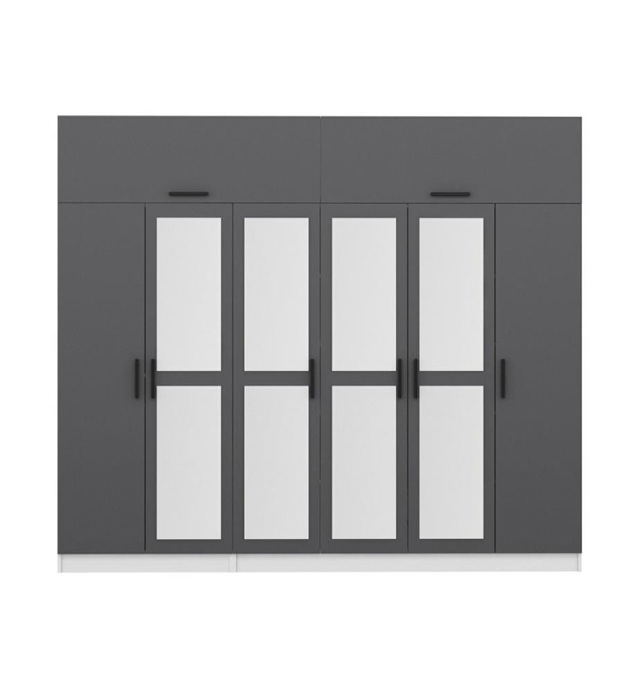 Armoire, anthracite, blanc, 100 % panneau de particules mélaminé