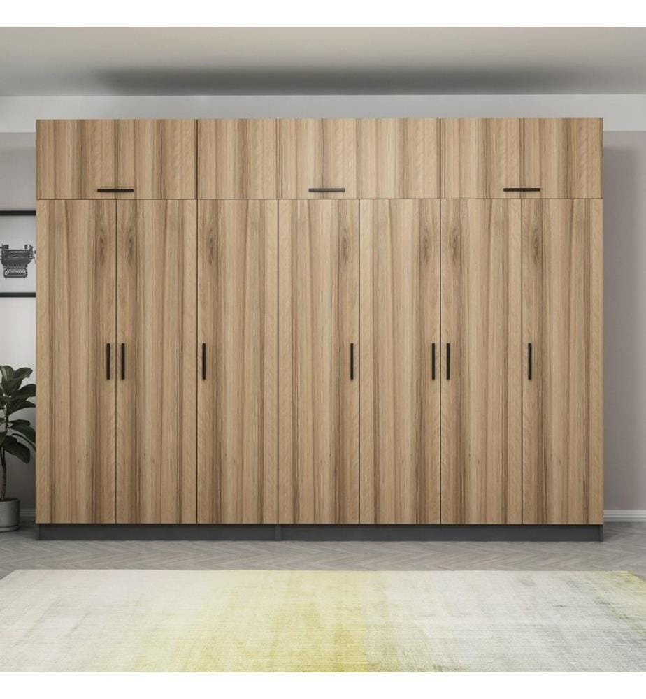 Armoire, noyer, 100 % panneau de particules mélaminé