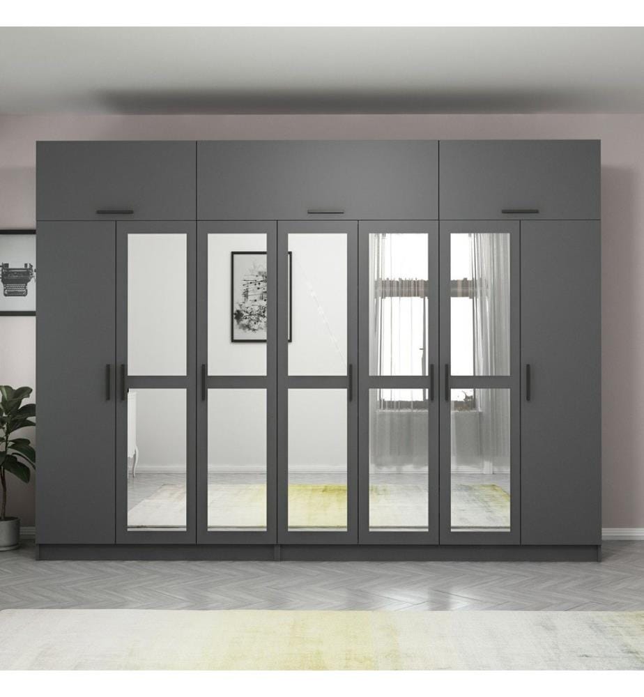 Armoire, anthracite, 100 % panneau de particules mélaminé