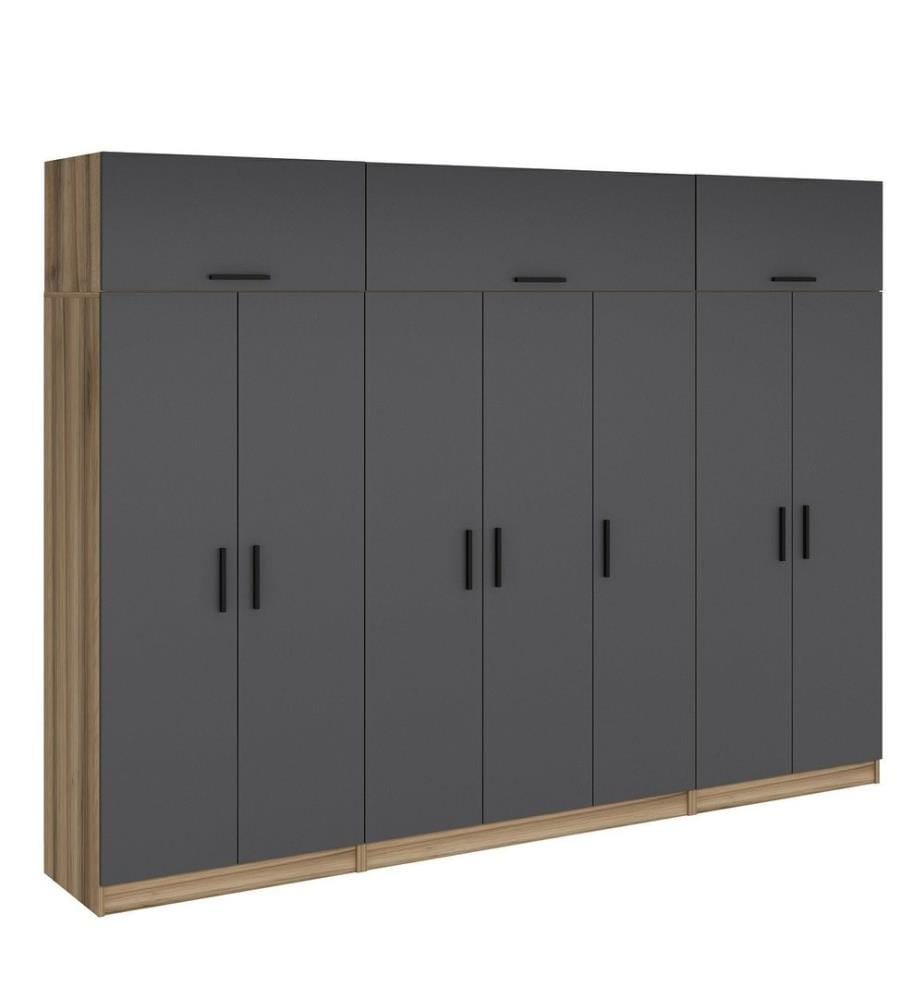 Armoire, anthracite, Dore, 100 % panneau de particules mélaminé