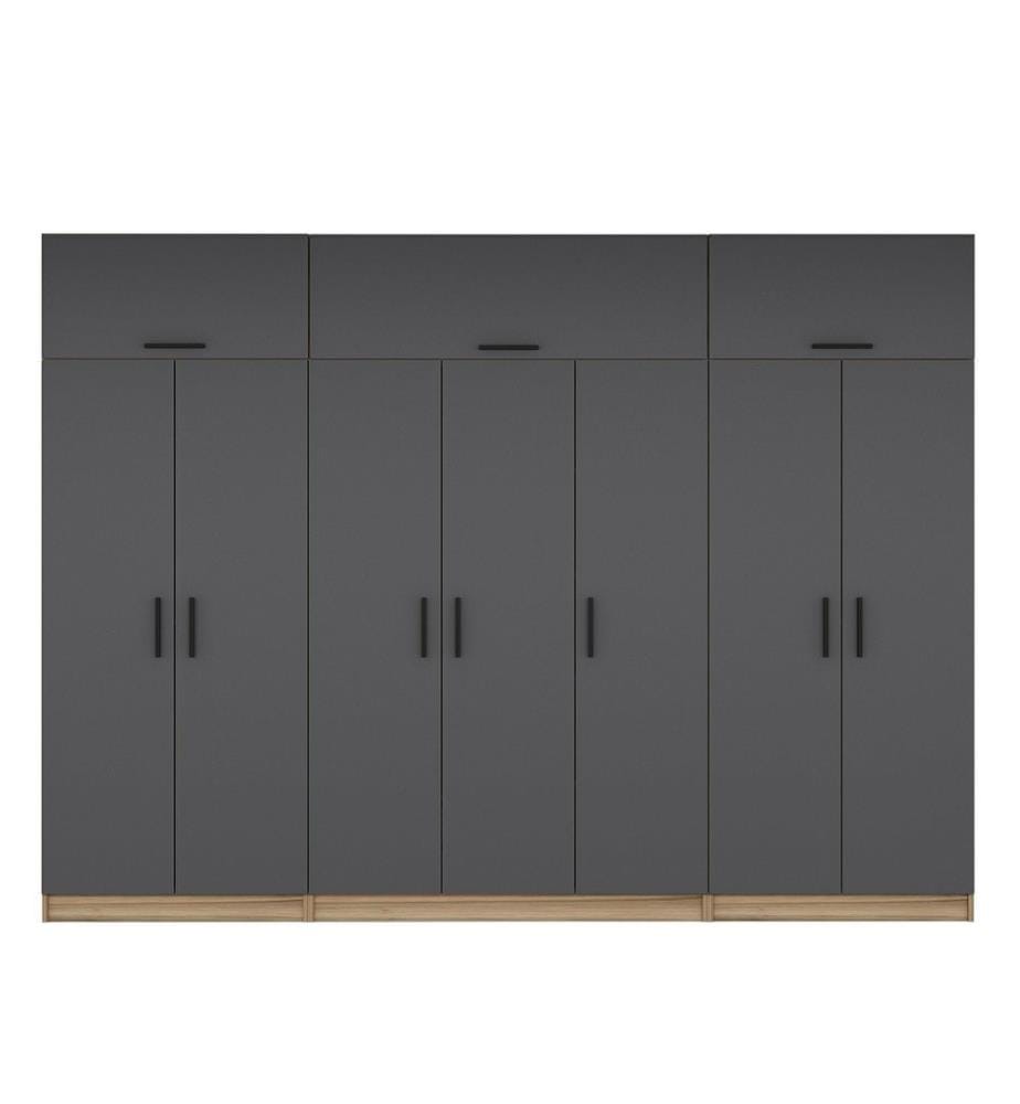 Armoire, anthracite, Dore, 100 % panneau de particules mélaminé