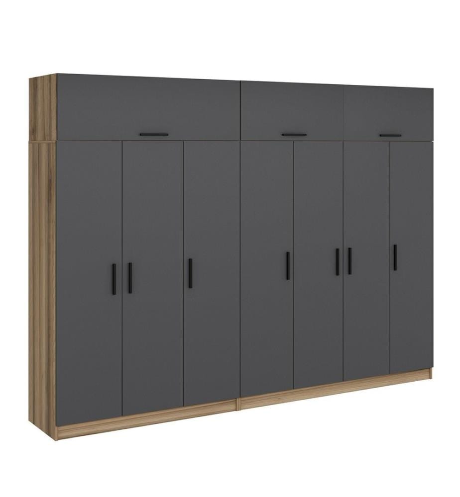 Armoire, anthracite, Dore, 100 % panneau de particules mélaminé