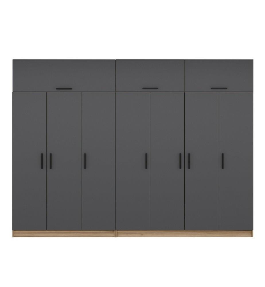 Armoire, anthracite, Dore, 100 % panneau de particules mélaminé