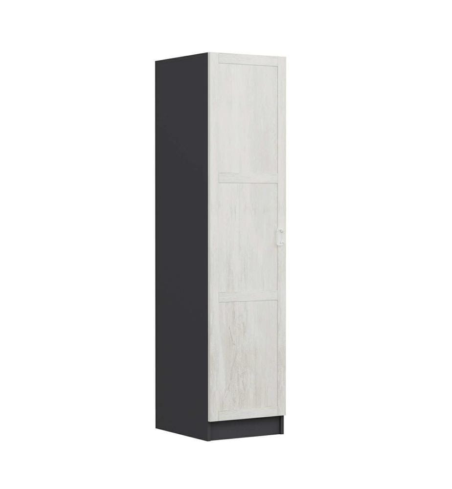 Armoire, blanc, anthracite, 100 % panneau de particules mélaminé