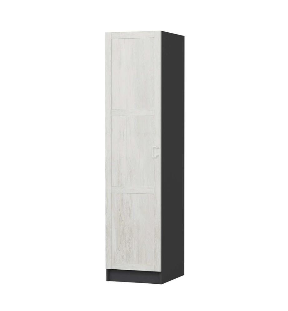 Armoire, blanc, anthracite, 100 % panneau de particules mélaminé